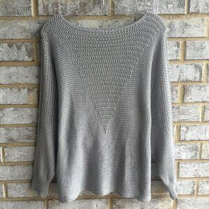 Luisa Ricci Made in Italy Long Dolman Sleeve Open Knit Sweater  Women's Size L.